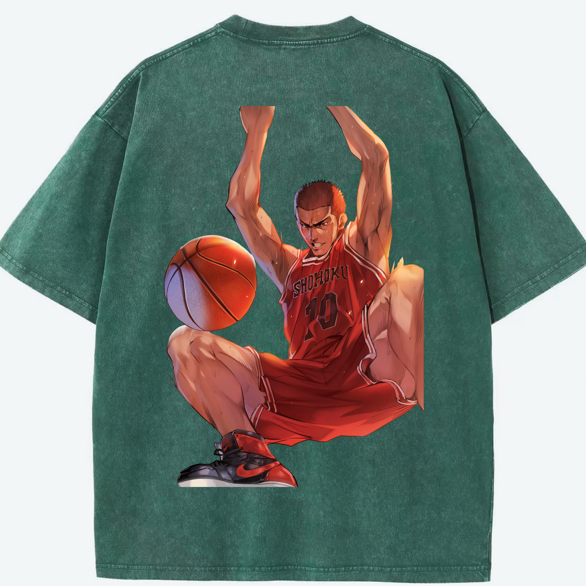 （画像用） SLAM DUNK／スラムダンク 綿100% ヴィンテージ風 半袖Tシャツ（背面プリント）